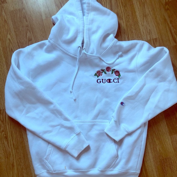 Champion Tops - White Champion Hoodie